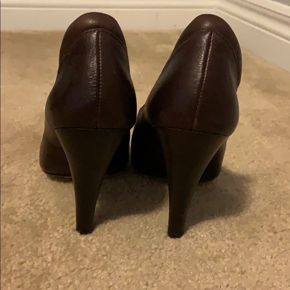 EUC Brown Leather Dollhouse Pumps - Picture 2 of 4